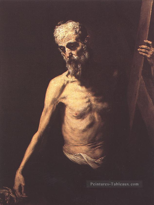 St Andrew Tenebrism Jusepe de Ribera Peintures à l'huile